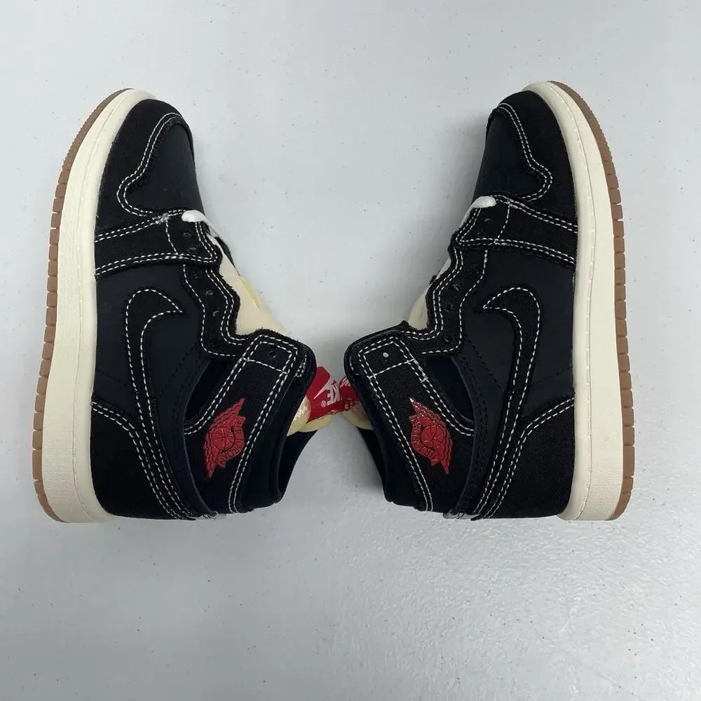 Air Jordan 1 High OG PS Flight Club II9926 001 Size 1.5 Kids Black White Gum